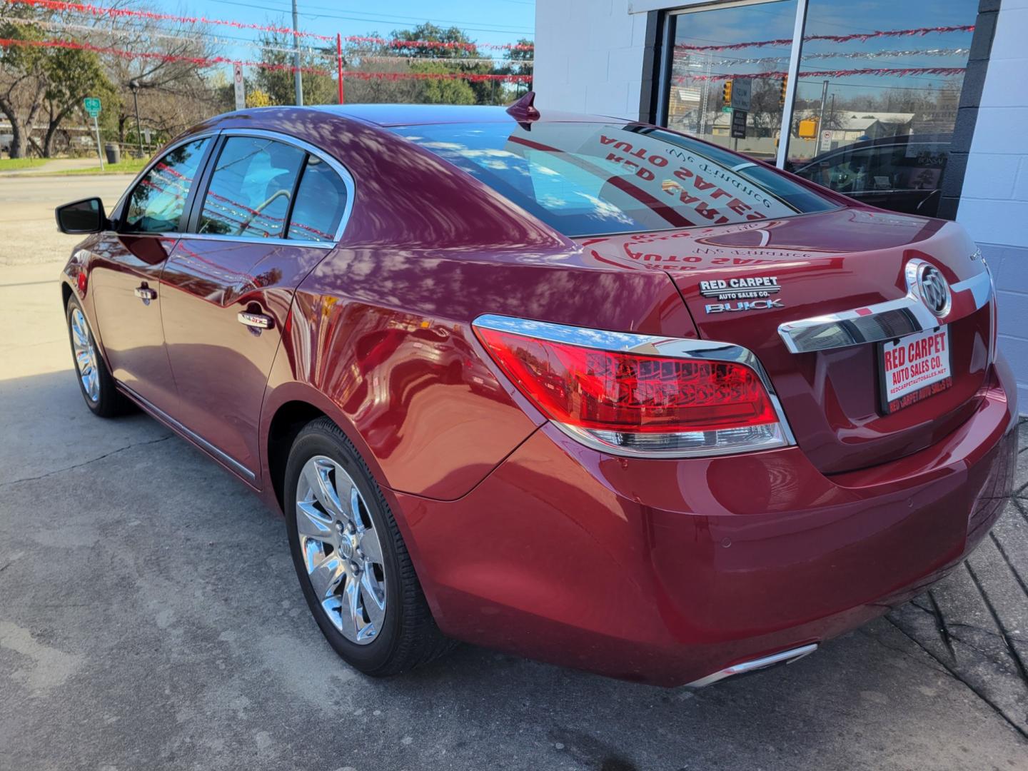 2010 Red Buick LaCrosse CXS (1G4GE5EV9AF) with an 3.6L V6 DOHC 24V engine, 6-Speed Automatic Overdrive transmission, located at 503 West Court, Seguin, TX, 78155, (830) 379-3373, 29.568621, -97.969803 - Photo#3